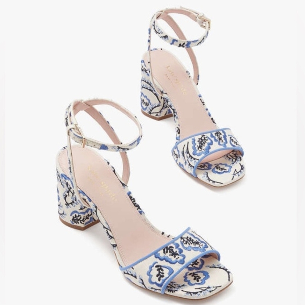 Kate Spade Delphine Embroidered Sandals Size 10B - Picture 3 of 12